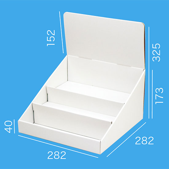 3段カウンター什器(POP付き)　寸法