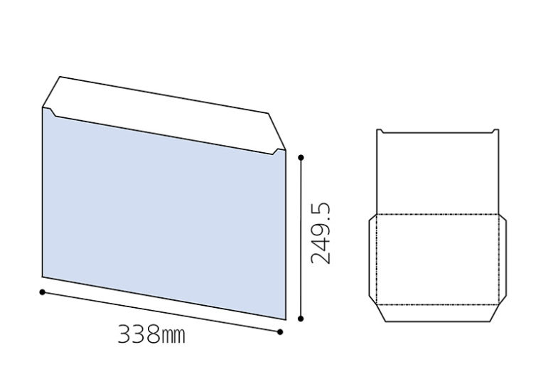 横型厚紙封筒サイズ